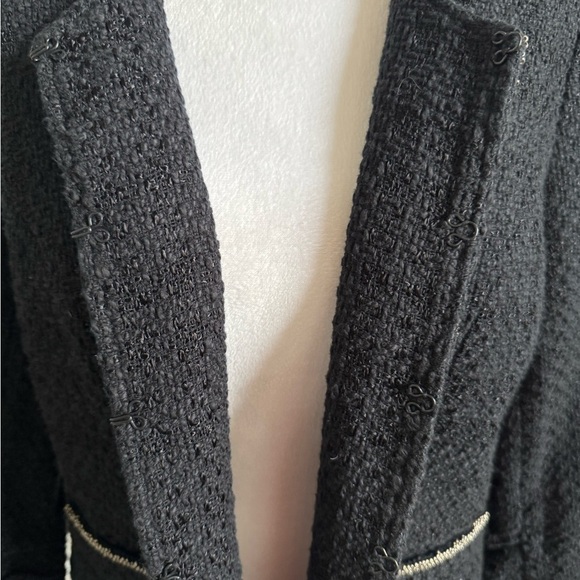 Coldwater Creek Black Textured Blazer with Silver Beading - Picture 6 of 9